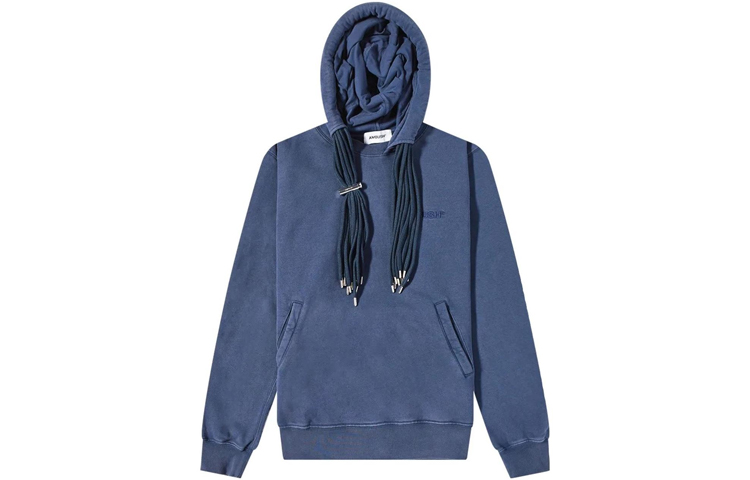 Ambush SS23 Solid Logo Print Blue Hoodie Fashion BMBB003S23FLE0014545