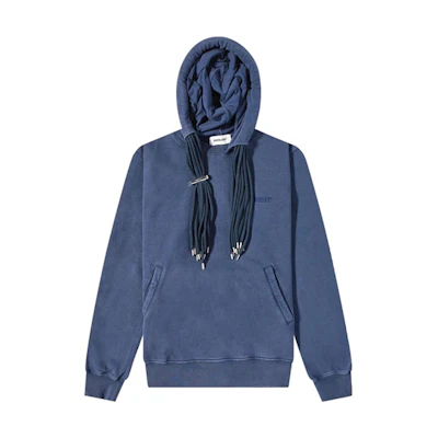 Ambush SS23 Solid Logo Print Blue Hoodie Fashion BMBB003S23FLE0014545
