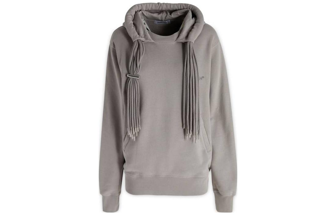 Ambush SS23 Unisex Pullover Hoodie with Letter Embroidery in Khaki BWBB022S23FLE001-0505