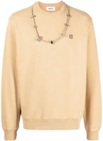 Ambush SS23 Yellow Unisex Crewneck Sweatshirt with Necklace Embroidery Details BMBA028S23FLE0016264 Ambush SS23 Yellow Unisex Crewneck Sweatshirt with Necklace Embroidery Details BMBA028S23FLE0016264