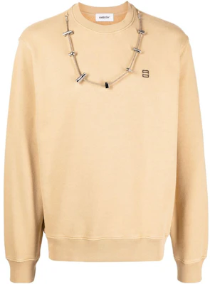 Ambush SS23 Yellow Unisex Crewneck Sweatshirt with Necklace Embroidery Details BMBA028S23FLE0016264 Buy Ambush SS23 Yellow Unisex Crewneck Sweatshirt with Necklace Embroidery Details BMBA028S23FLE0016264