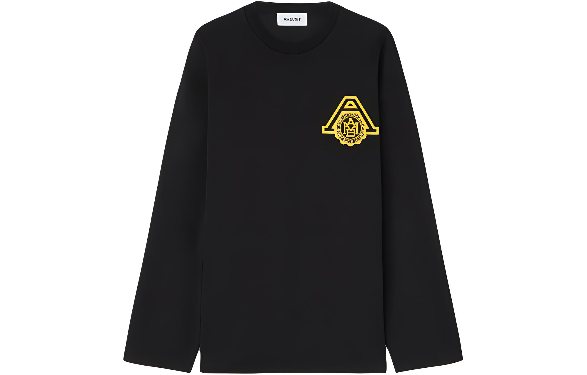 AMBUSH SS24  Black Long Sleeve Crewneck Logo T-Shirt BMAB002S24JER0011018
