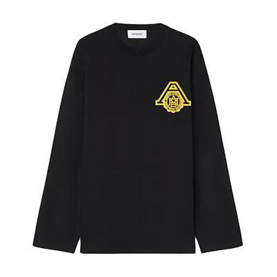 AMBUSH SS24 Black Long Sleeve Crewneck Logo T-Shirt BMAB002S24JER0011018