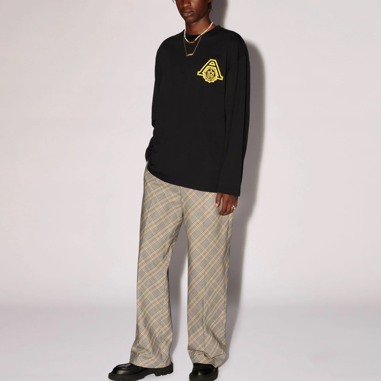 Lookbook AMBUSH SS24 黑色长袖圆领标志T恤 BMAB002S24JER0011018