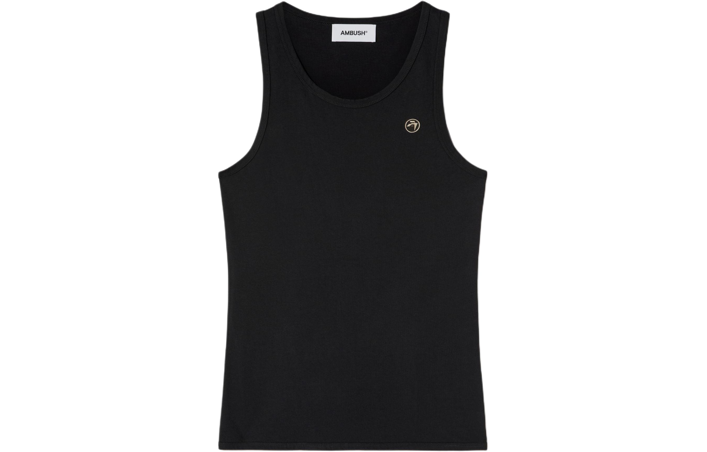 AMBUSH SS24  Black Sleeveless Crewneck Tank Top BMAG002S24JER0011000
