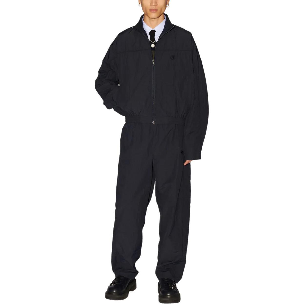 Lookbook AMBUSH SS24 黑色立領拉鍊長袖外套 BMEA002S24FAB0014646