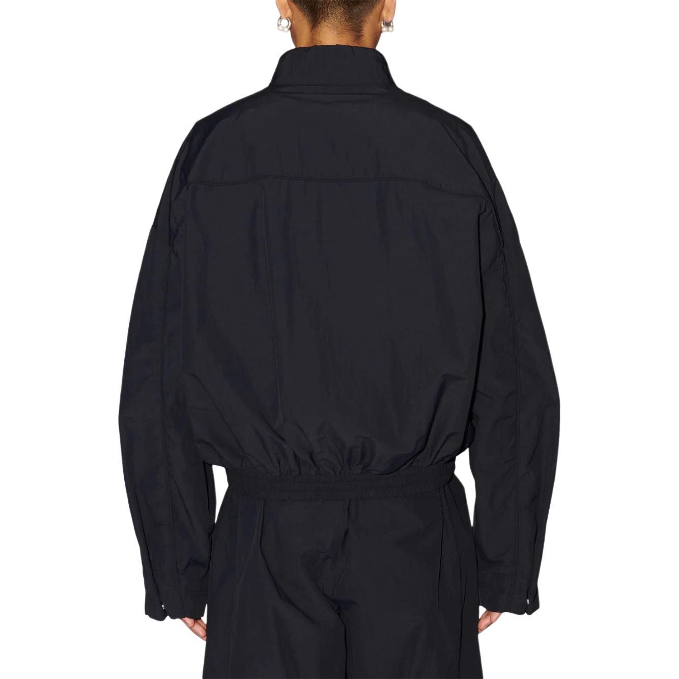 Shop AMBUSH SS24 黑色立領拉鍊長袖外套 BMEA002S24FAB0014646