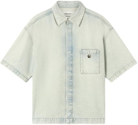 AMBUSH SS24 ボタン付きポケット デニム半袖シャツ ライトブルー メンズ BMYD001S24DEN0024200 Order AMBUSH SS24 ボタン付きポケット デニム半袖シャツ ライトブルー メンズ BMYD001S24DEN0024200