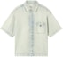 Order AMBUSH SS24 ボタン付きポケット デニム半袖シャツ ライトブルー メンズ BMYD001S24DEN0024200