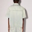 Shop AMBUSH SS24 ボタン付きポケット デニム半袖シャツ ライトブルー メンズ BMYD001S24DEN0024200