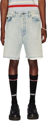 Shorts Hombre Denim Azul Claro AMBUSH SS24 Distressed Badge Patch. BMYC001S24DEN0024200 Lookbook Shorts Hombre Denim Azul Claro AMBUSH SS24 Distressed Badge Patch. BMYC001S24DEN0024200