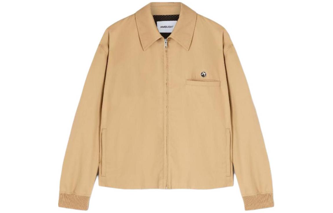 Ambush SS24 Zip-Up Badge Jacket Treehouse Color - BMEM001S24FAB0016200