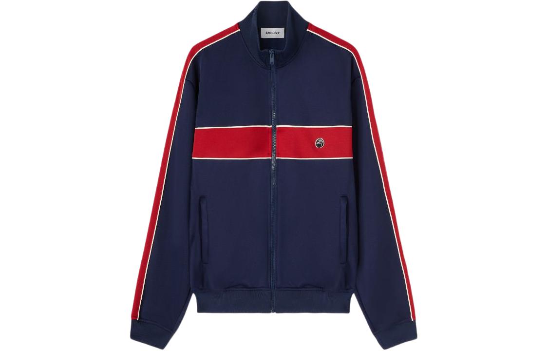 Ambush SS24 Zip Badge Pocket Jacket Navy/Brown Male BMBD003S24JER0014628