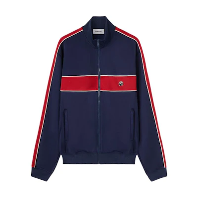 Ambush SS24 Zip Badge Pocket Jacket Navy/Brown Male BMBD003S24JER0014628