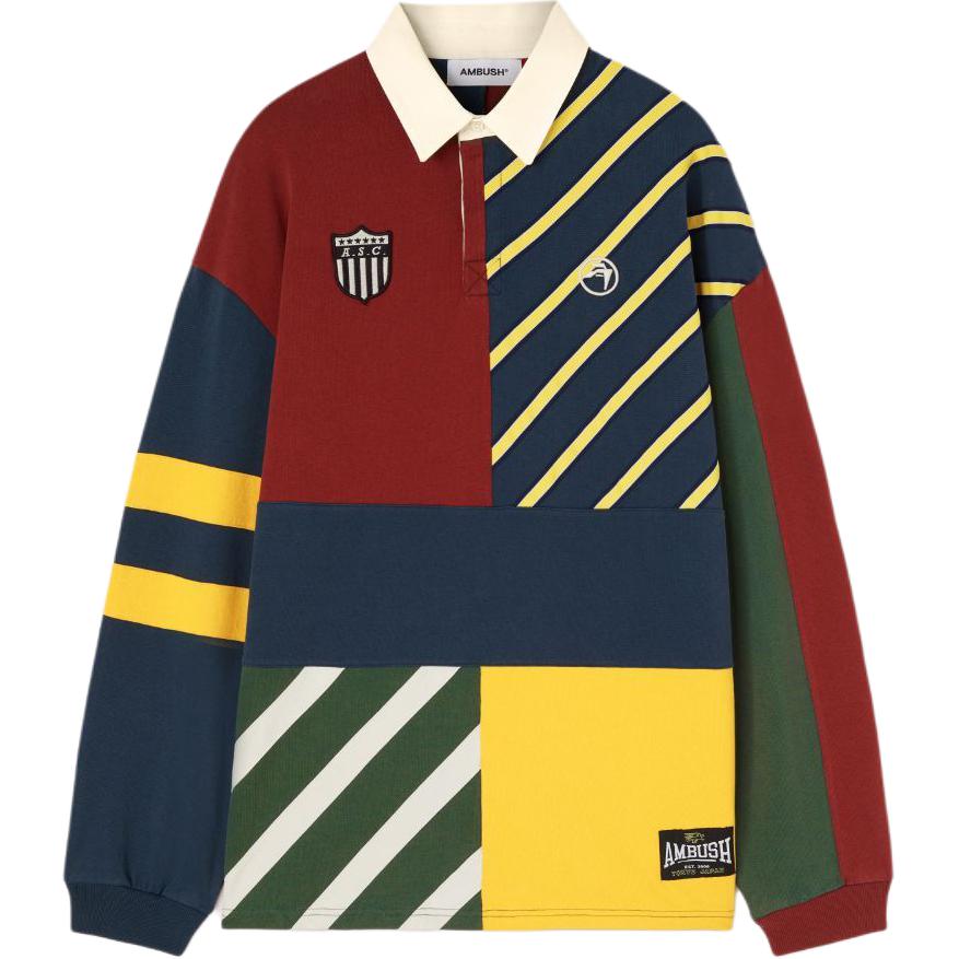 Order Camiseta Rugby Manga Larga Multicolor Estampada AMBUSH Patchwork. BMGC004F24JER0018484