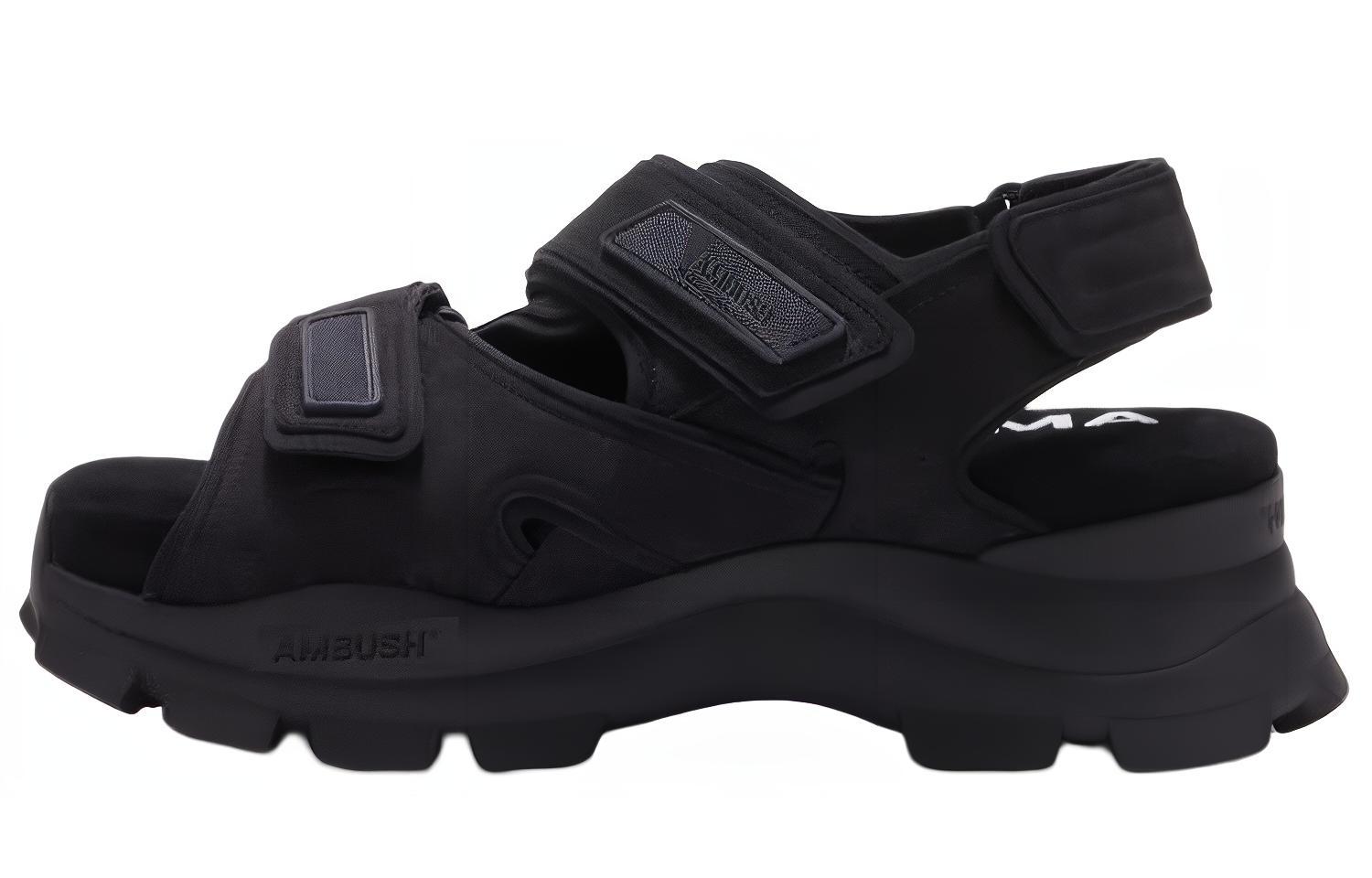 AMBUSH Trek Fashion Sandal 'Black Suede' BMIH005S22LEA0011000