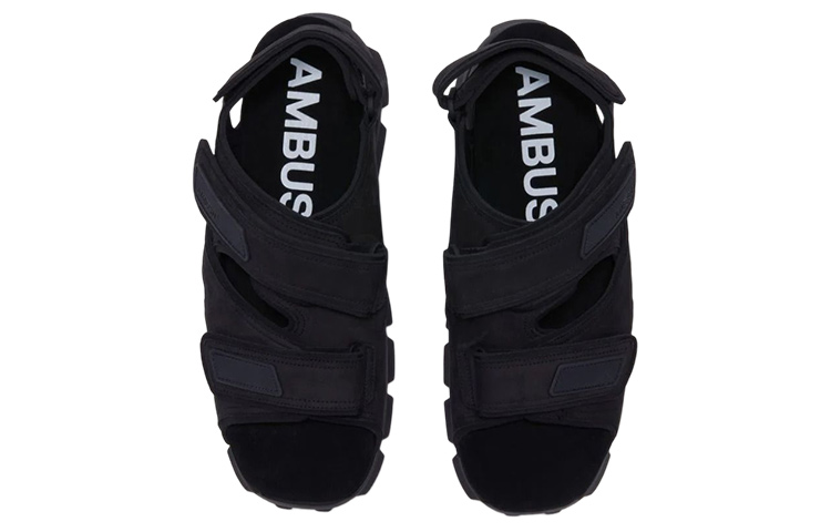 Purchase 앰부쉬 트렉 샌들 (블랙 스웨이드) BMIH005S22LEA0011000