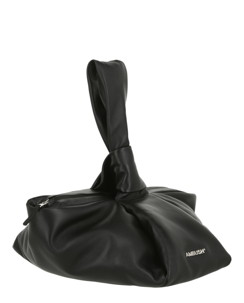 AMBUSH Twist Top Leather Clutch Black 圖 2