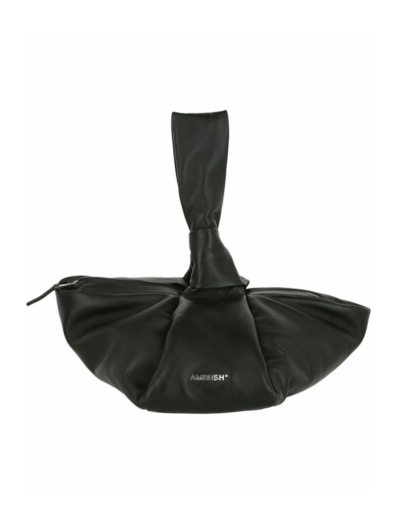AMBUSH Twist Top Leather Clutch Black 圖 6