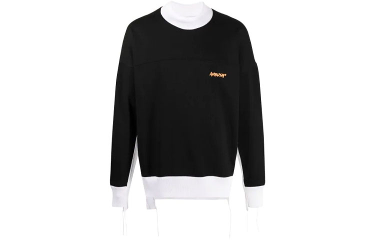 Ambush Two-Tone Logo Print Sweatshirt Black () BMBA002S21FLE0011066