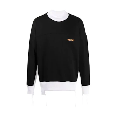 Ambush Two-Tone Logo Print Sweatshirt Black () BMBA002S21FLE0011066
