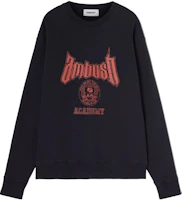 Ambush Unisex Black Crewneck Sweatshirt with Letter Print BMBA034F23FLE0014625 Ambush Unisex Black Crewneck Sweatshirt with Letter Print BMBA034F23FLE0014625