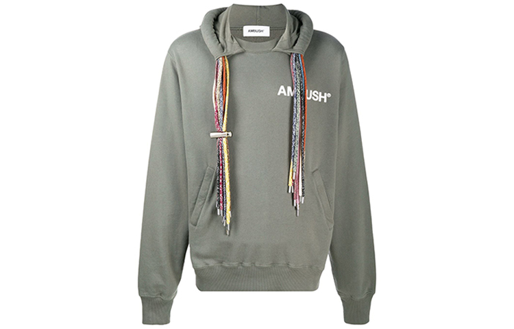 AMBUSH Unisex Khaki Green Color-Dyed Hoodie with Drawstring 15387544