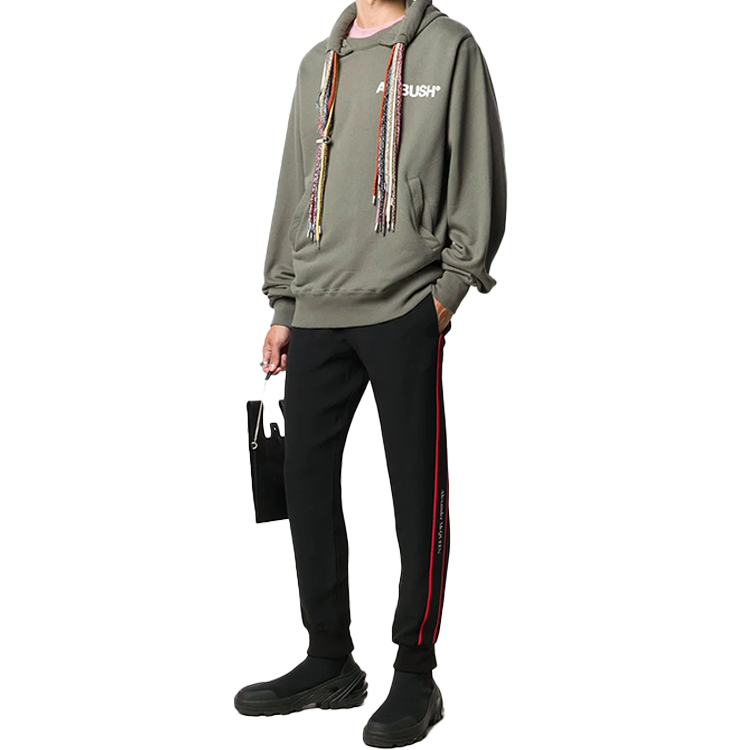 Lookbook AMBUSH Unisex Khaki Green Color-Dyed Hoodie with Drawstring 15387544