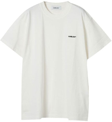 AMBUSH Unisex T-Shirt Logo Mini Warna Solid 12112479 Sizing AMBUSH Unisex T-Shirt Logo Mini Warna Solid 12112479