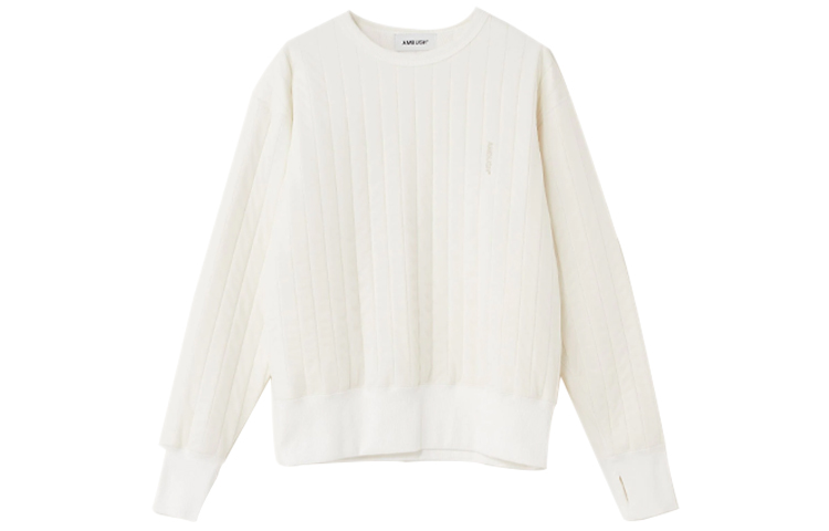 Ambush Unisex Thermal Crewneck Sweatshirt Off-White 15380084