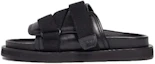 Buy AMBUSH Leren Velcro Slippers ''Zwart'' BMIH001S21LEA001-1000