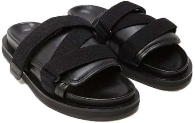 AMBUSH Leren Velcro Slippers ''Zwart'' BMIH001S21LEA001-1000 Order AMBUSH Leren Velcro Slippers ''Zwart'' BMIH001S21LEA001-1000