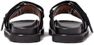 Shop AMBUSH Leren Velcro Slippers ''Zwart'' BMIH001S21LEA001-1000