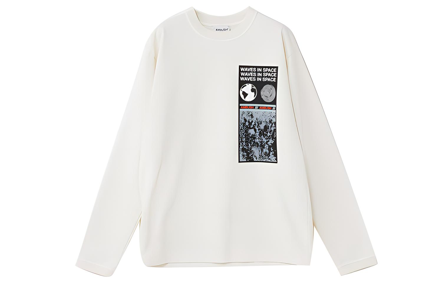 AMBUSH Visitor Patchwork Long Sleeve Unisex T-Shirt White 12111838