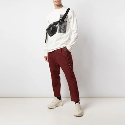 アンブッシュ ビジターパッチワーク 長袖 ユニセックス Tシャツ ホワイト 12111838 Shop アンブッシュ ビジターパッチワーク 長袖 ユニセックス Tシャツ ホワイト 12111838