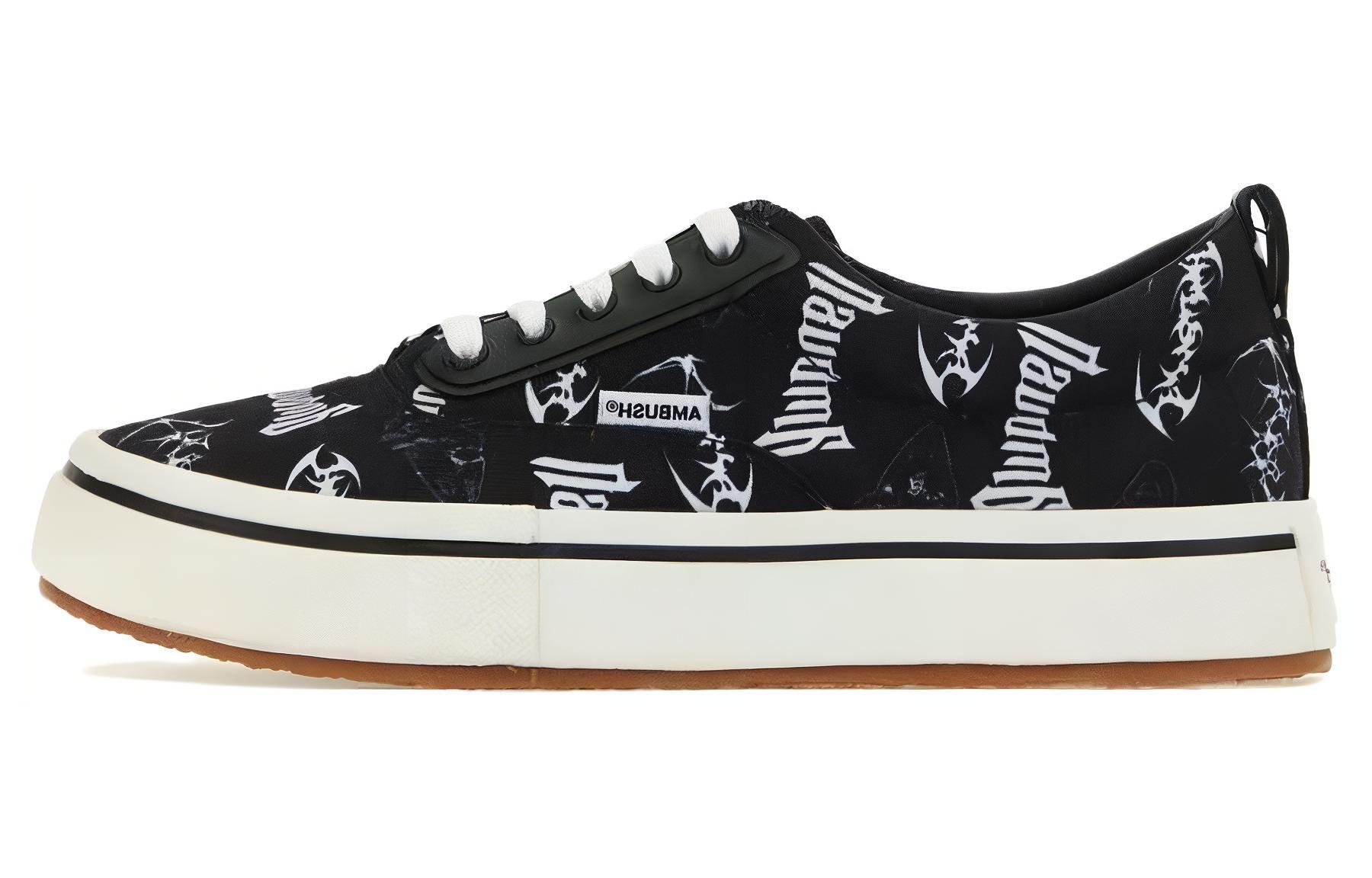 AMBUSH Vulcanized Lace Up Canvas 'Allover Print - Black' BMIA012F23FAB001-1001