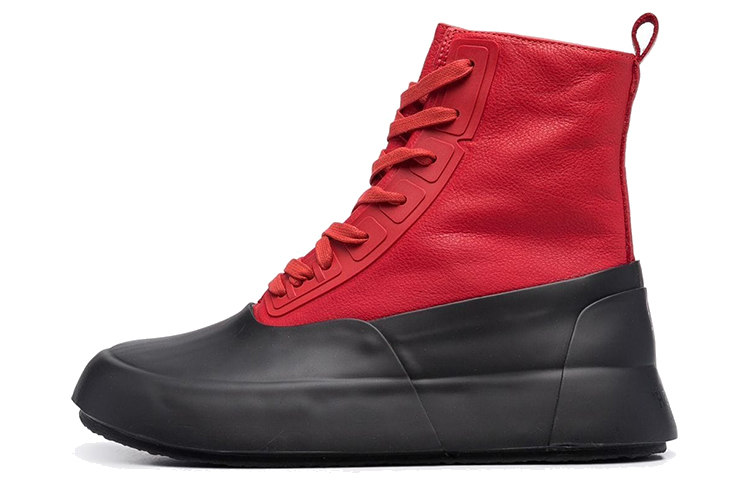 Buy AMBUSH 火山橡膠 厚底皮革 高筒運動時尚板鞋 紅黑色