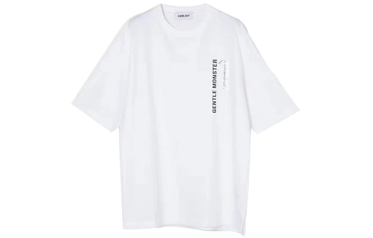 Order AMBUSH x GENTLE MONSTER SS21 白色短袖男女同款图案T恤。 12112174WH
