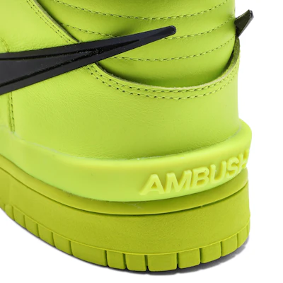 AMBUSH x Nike Dunk High ''Flash Lime'' Sneaker. CU7544-300 3
