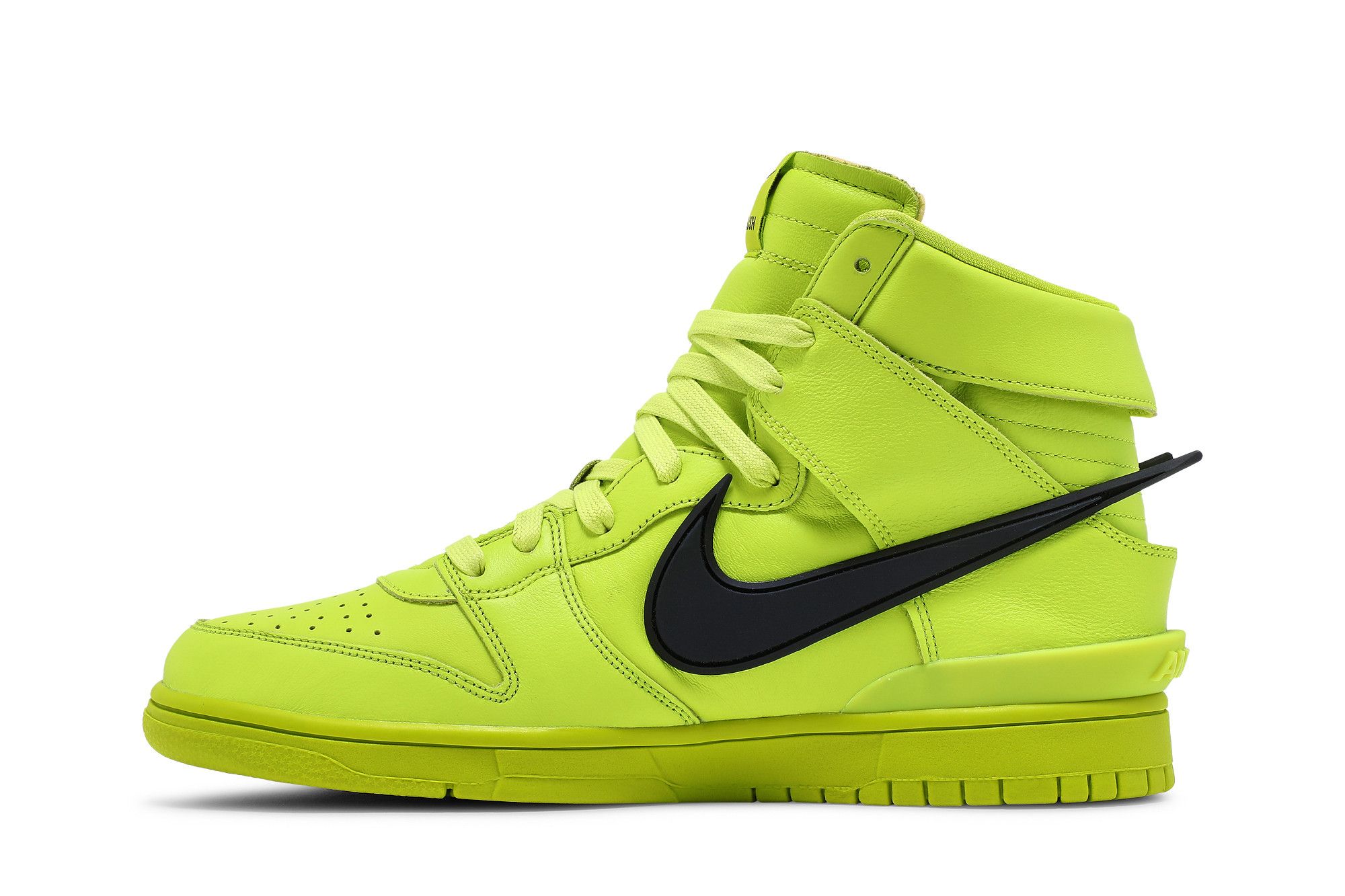 Shop AMBUSH x Nike Dunk High ''Flash Lime'' Sneaker. CU7544-300