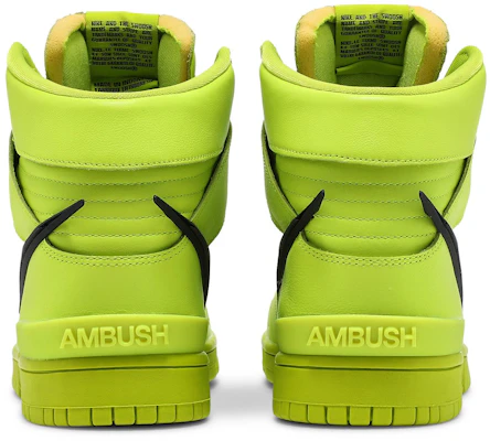 AMBUSH x Nike Dunk High ''Flash Lime'' Sneaker. CU7544-300 Sizing AMBUSH x Nike Dunk High ''Flash Lime'' Sneaker. CU7544-300