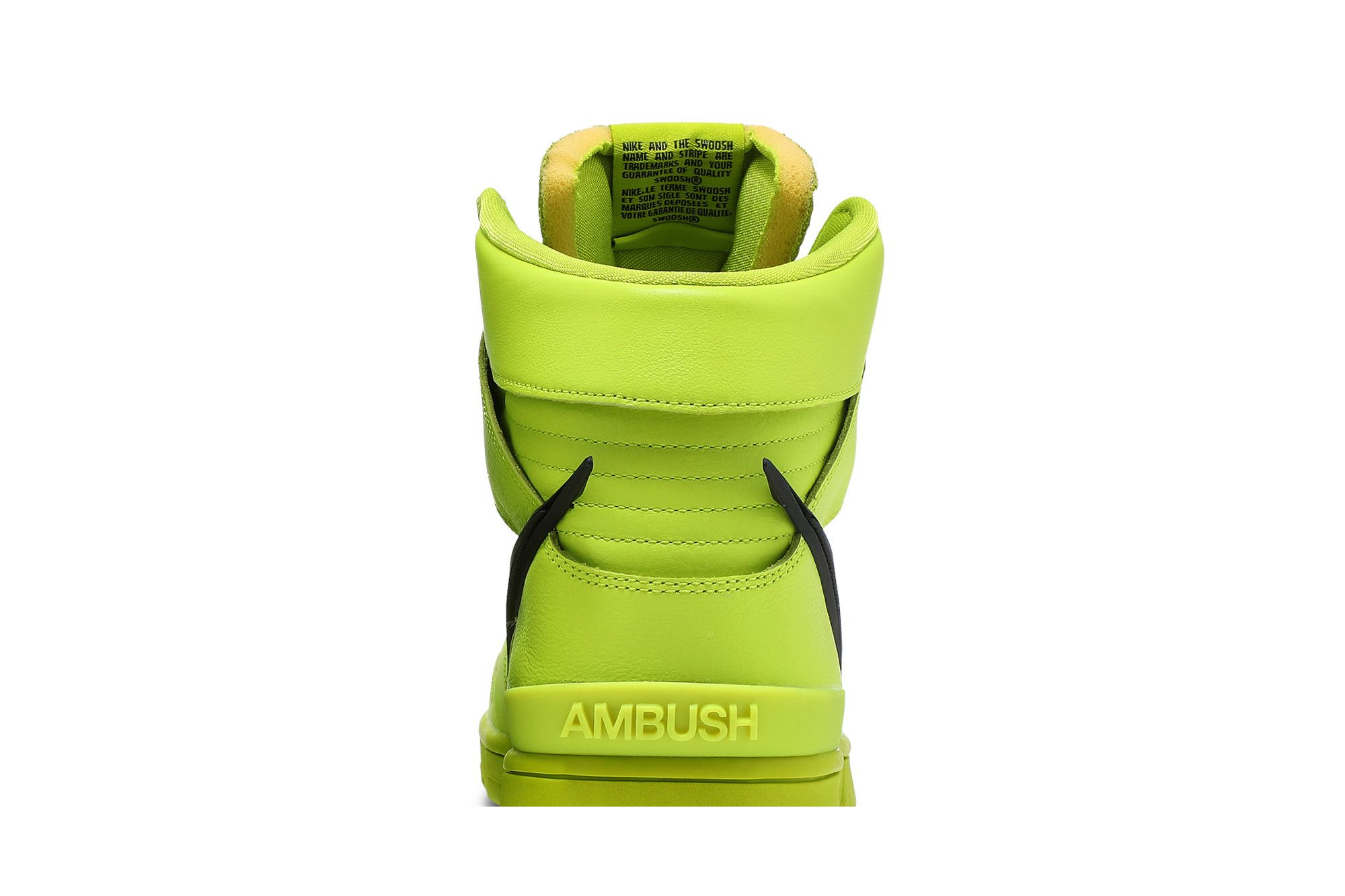 Cheap AMBUSH x Nike Dunk High ''Flash Lime'' Sneaker. CU7544-300