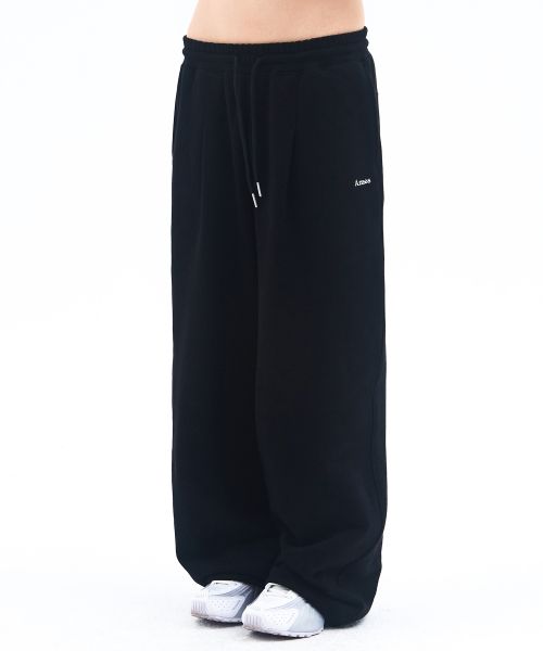 Order Ames Worldwide Basic Black Sweatpants with Small Logo AM2FFUPA10ABK