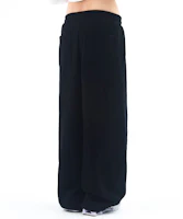 Shop Ames Worldwide Basic Black Sweatpants with Small Logo AM2FFUPA10ABK