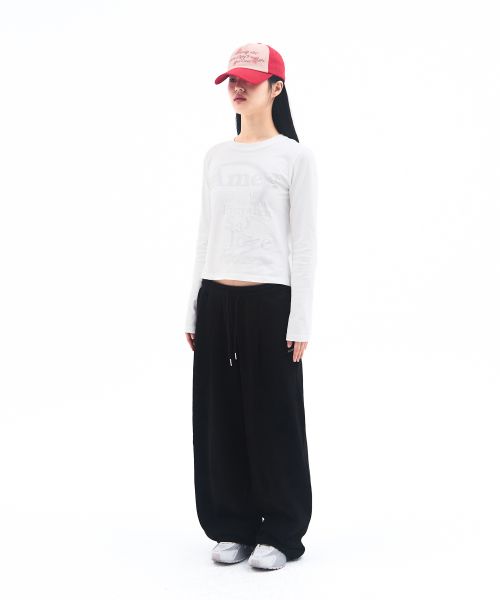 Purchase Ames Worldwide Basic Black Sweatpants with Small Logo AM2FFUPA10ABK