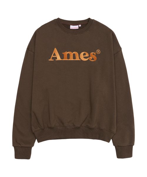 Order Ames Worldwide Basic Logo Brown Sweatshirt AM2EFUM450ABR