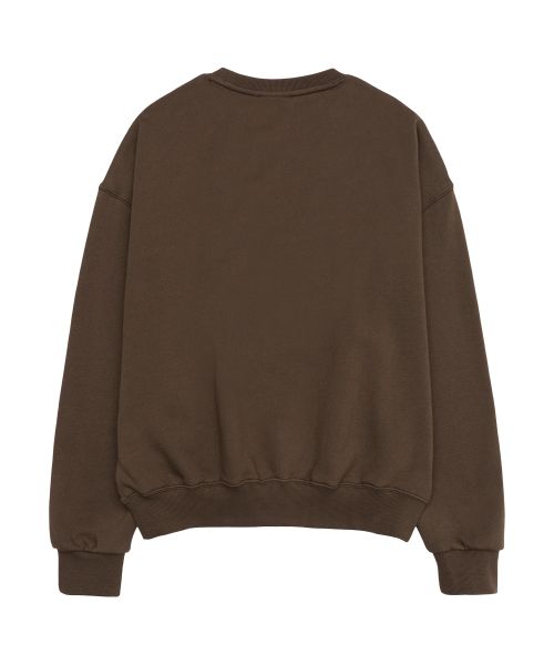 Lookbook Ames Worldwide Basic Logo Brown Sweatshirt AM2EFUM450ABR