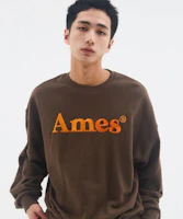 Details for Ames Worldwide Basic Logo Brown Sweatshirt AM2EFUM450ABR