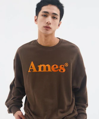 Ames Worldwide Basic Logo Brown Sweatshirt AM2EFUM450ABR Details for Ames Worldwide Basic Logo Brown Sweatshirt AM2EFUM450ABR