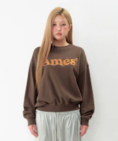Cheap Ames Worldwide Basic Logo Brown Sweatshirt AM2EFUM450ABR